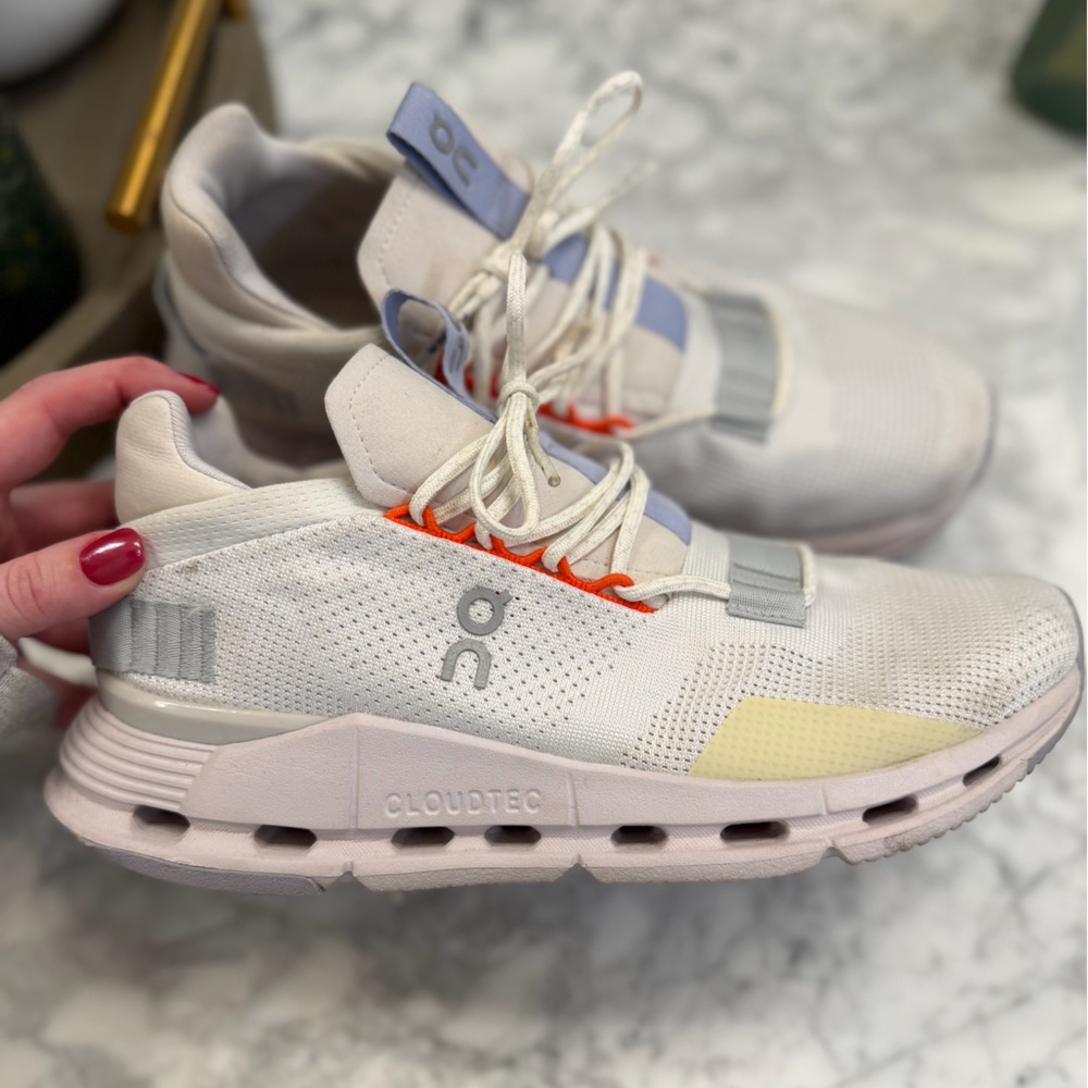 On Running Women's Cloudtec Sneakers - Cream and Orange